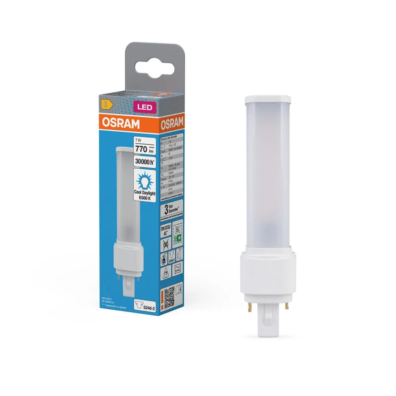 OSRAM DULUX LED D EM & ALIMENTAZIONE AC 7W 865 G24D-2