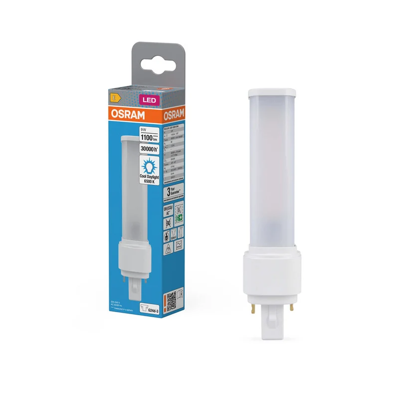 OSRAM DULUX LED D EM & ALIMENTAZIONE AC 9W 865 G24D-3