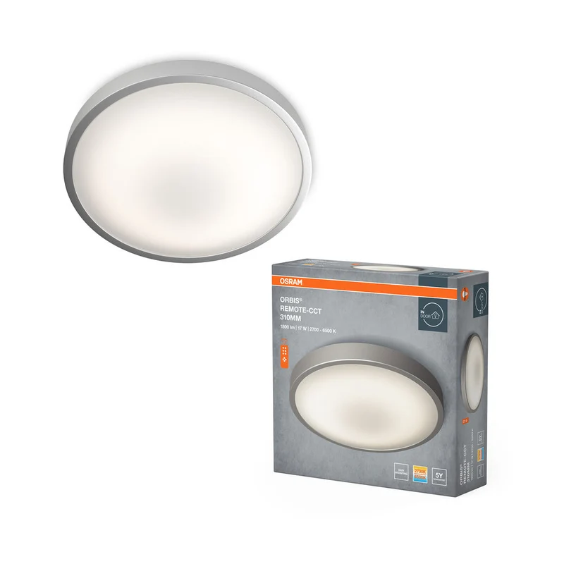 OSRAM ORBIS® Plafoniera CCT / DIM Telecomando-CCT 310mm 14W, 1000 lm, 2700…6500 K, Bianco Regolabile