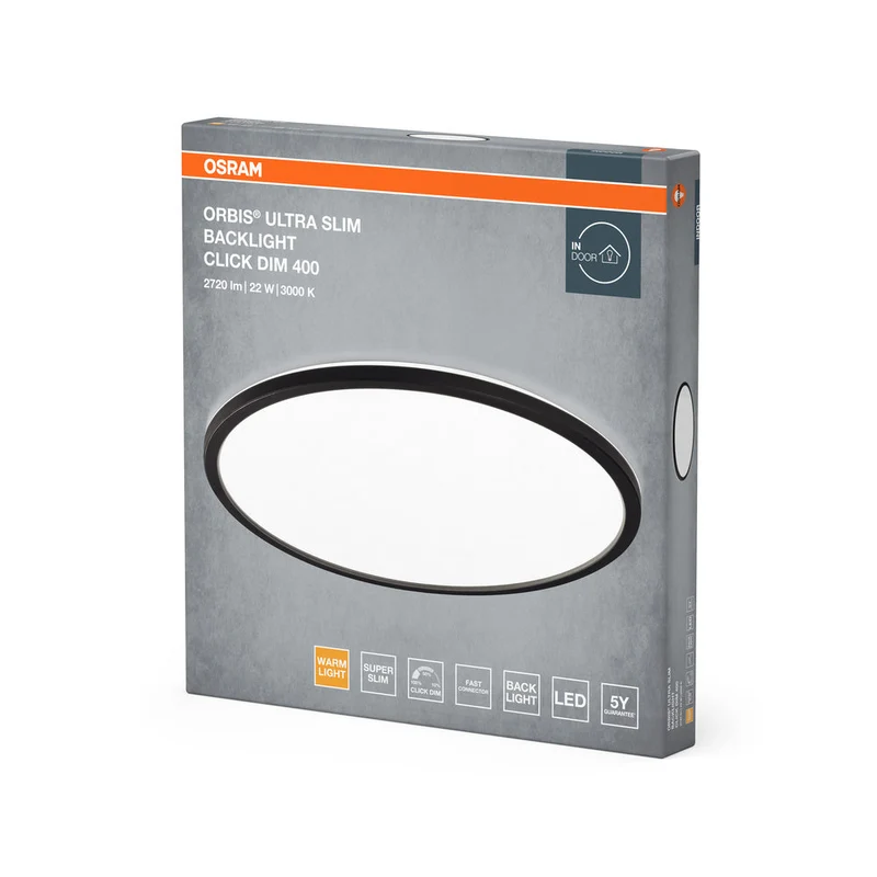 OSRAM ORBIS ClickDim lampada da soffitto 400mm, dimmerabile, nero