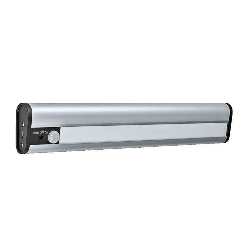 OSRAM LED Lampada a batteria, lampada per uso interno, sensore di movimento, sensore giorno-notte, bianco freddo, 300,0 mm x 50,0 mm x 22,0 mm, LED lineare mobile USB