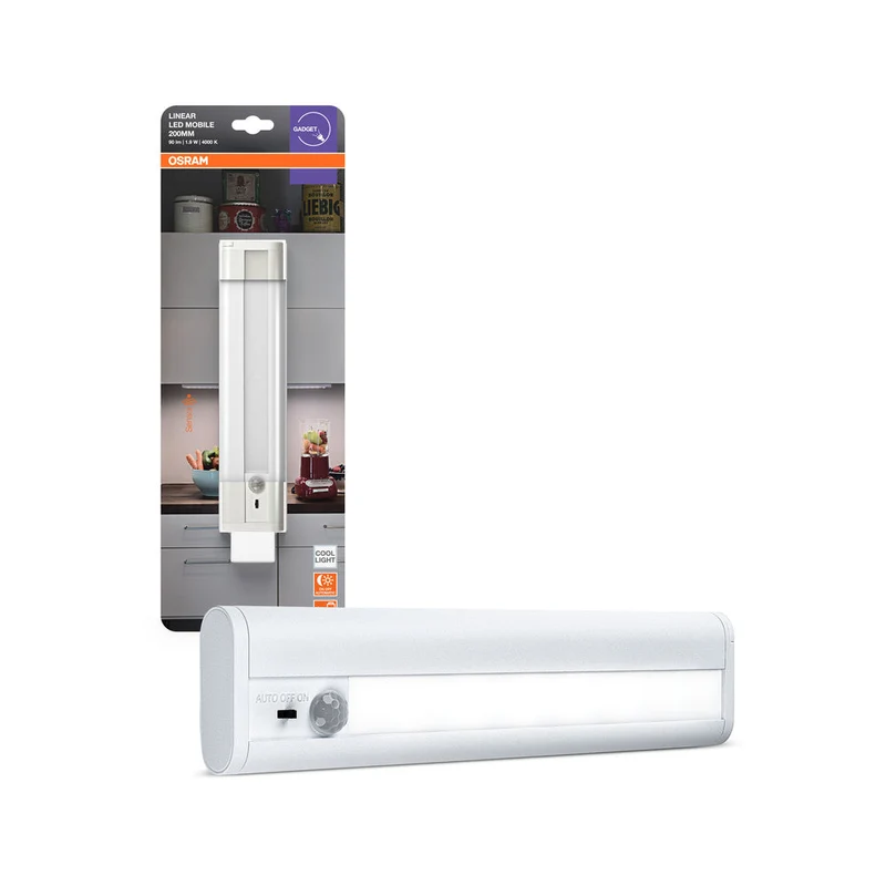 OSRAM Lineare LED Mobile Batteria Sottofaretto 21,4cm con Sensore 1,9W / 4000K Bianco Freddo
