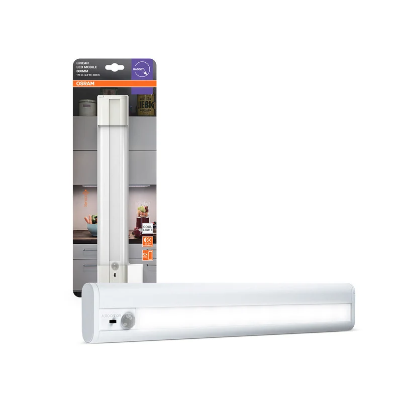 OSRAM Lineare LED Batteria Mobile Lampada da Sotto 300mm, 174lm, 2.9W, 4000K, Bianco