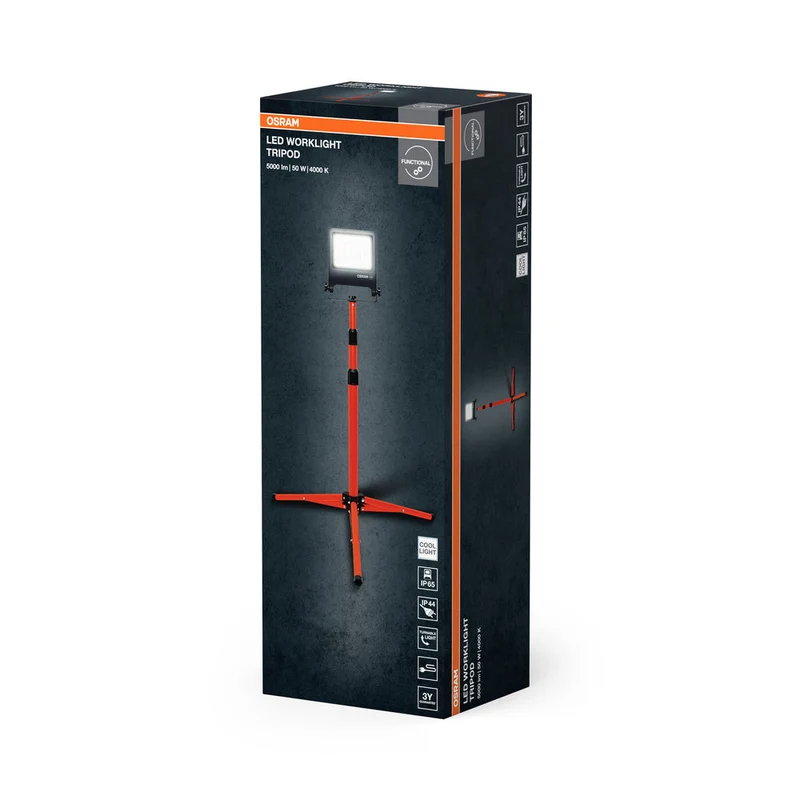 OSRAM LAMPADE DA LAVORO FARETTO DA CANTIERE TREPPIEDE 1X50 W 4000 K
