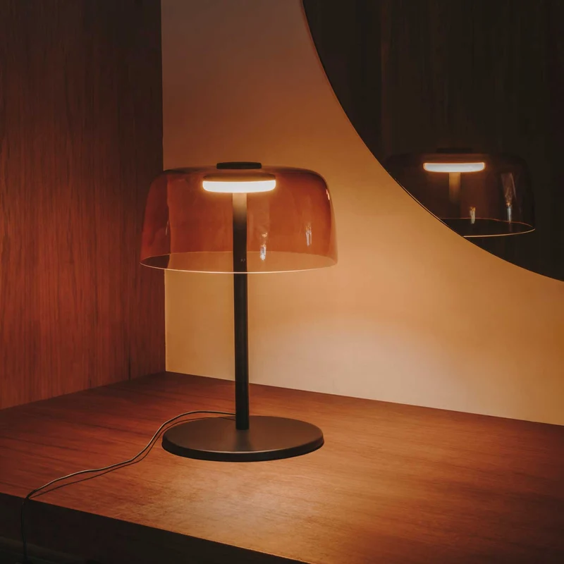 Levels 1 - Lampe à poser en verre soufflé, style contemporain