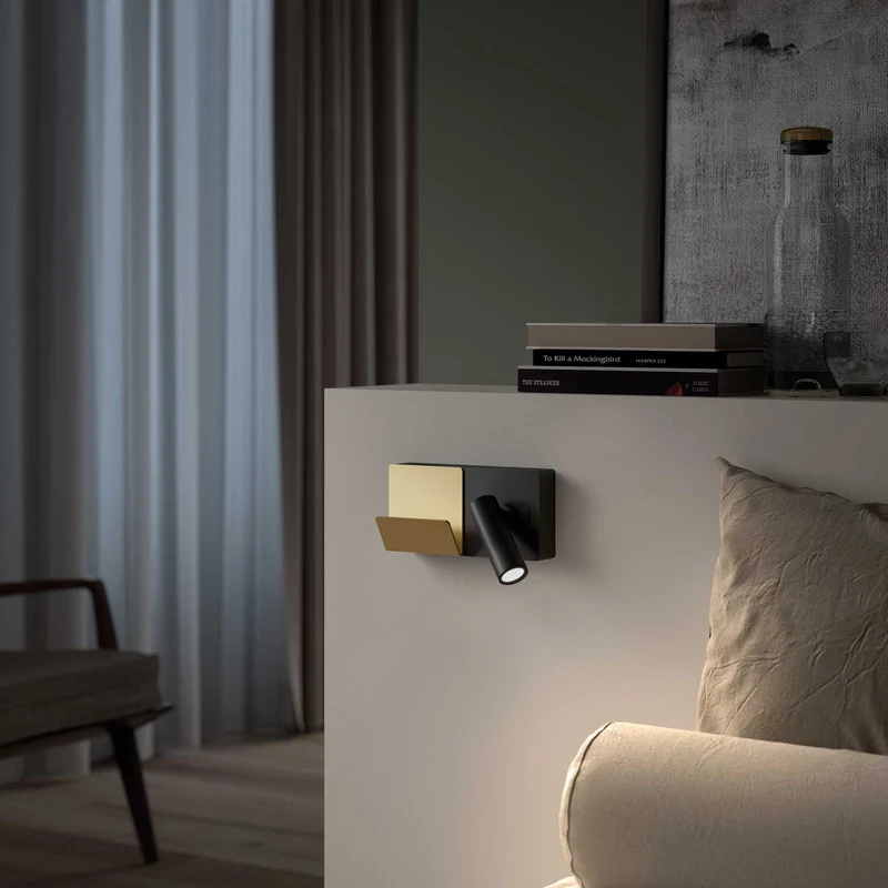 E-lamp Mini - Applique murale LED en aluminium, style fonctionnel