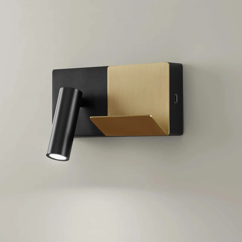 E-lamp Mini - Applique murale LED en aluminium, style fonctionnel