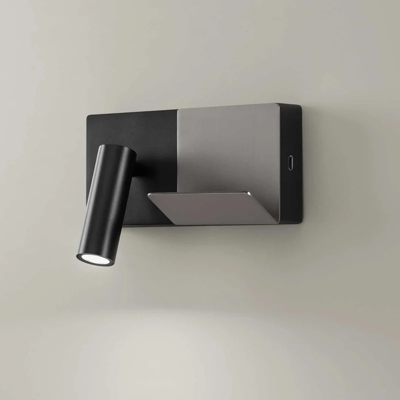 E-lamp Mini - Applique murale LED en aluminium, style fonctionnel