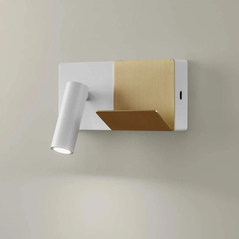E-lamp Mini - Applique murale LED en aluminium, style fonctionnel
