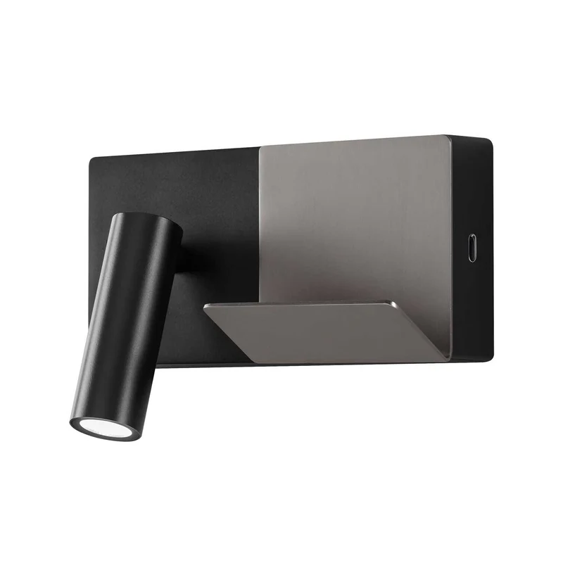 E-lamp Mini - Applique murale LED en aluminium, style fonctionnel