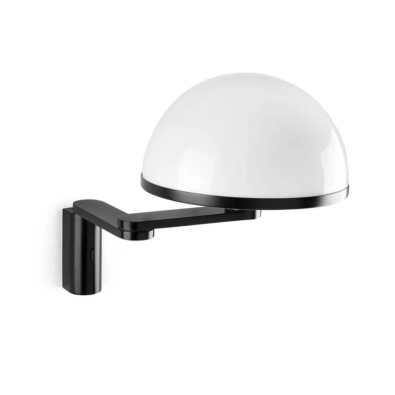 Dome - Applique murale à bras articulé en acier et PMMA, style contemporain