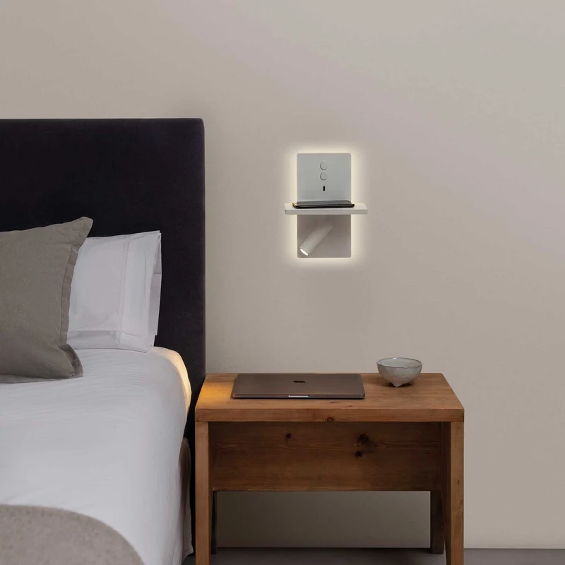 E-lamp - Applique murale LED en aluminium, style fonctionnel