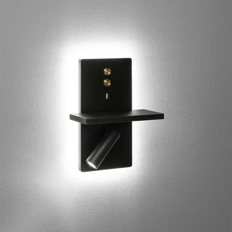 E-lamp - Applique murale LED en aluminium, style fonctionnel