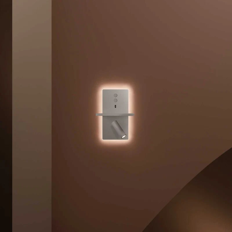 E-lamp - Applique murale LED en aluminium, style fonctionnel