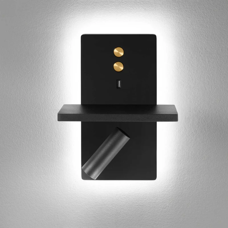 E-lamp - Applique murale LED en aluminium, style fonctionnel