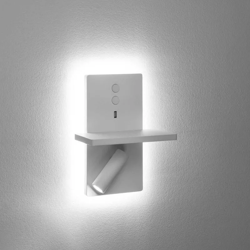 E-lamp - Applique murale LED en aluminium, style fonctionnel