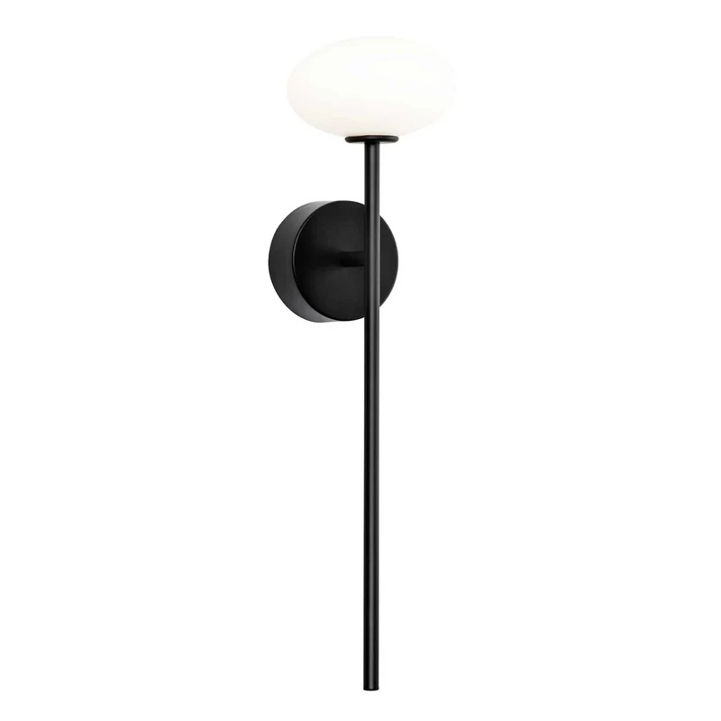 Bloom - Applique murale LED en acier et verre opalin, style contemporain