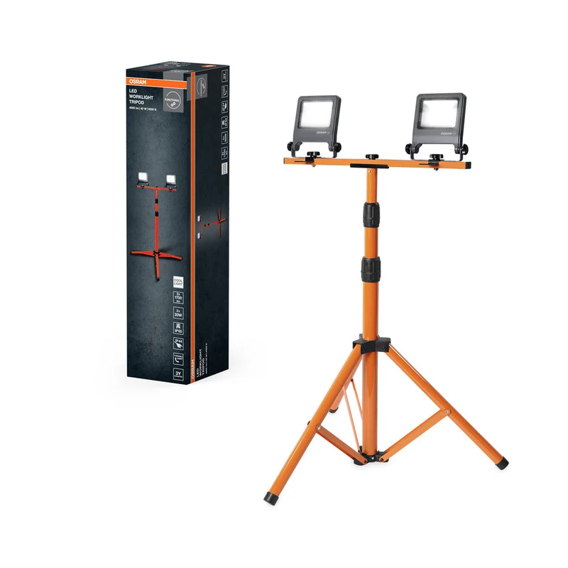 OSRAM LED luce da lavoro per applicazioni esterne, treppiede, luce da lavoro LED, 2 x 20 Watt