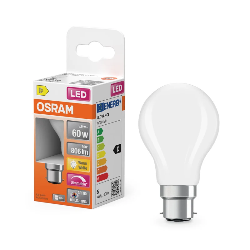 LED SUPERSTAR PLUS CLASSIC A FILAMENTO 5.9W 927 Opalino B22d