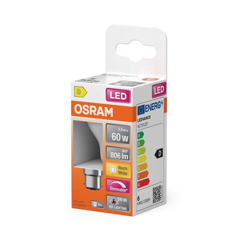 LED SUPERSTAR PLUS CLASSIC A FILAMENTO 5.9W 927 Opalino B22d