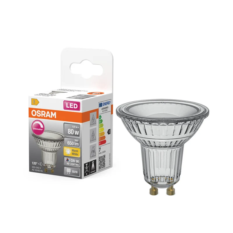 OSRAM LED SUPERSTAR PAR16 LED Spot dimmerabile (ex 80W) 6.9W / 2700K Bianco caldo GU10