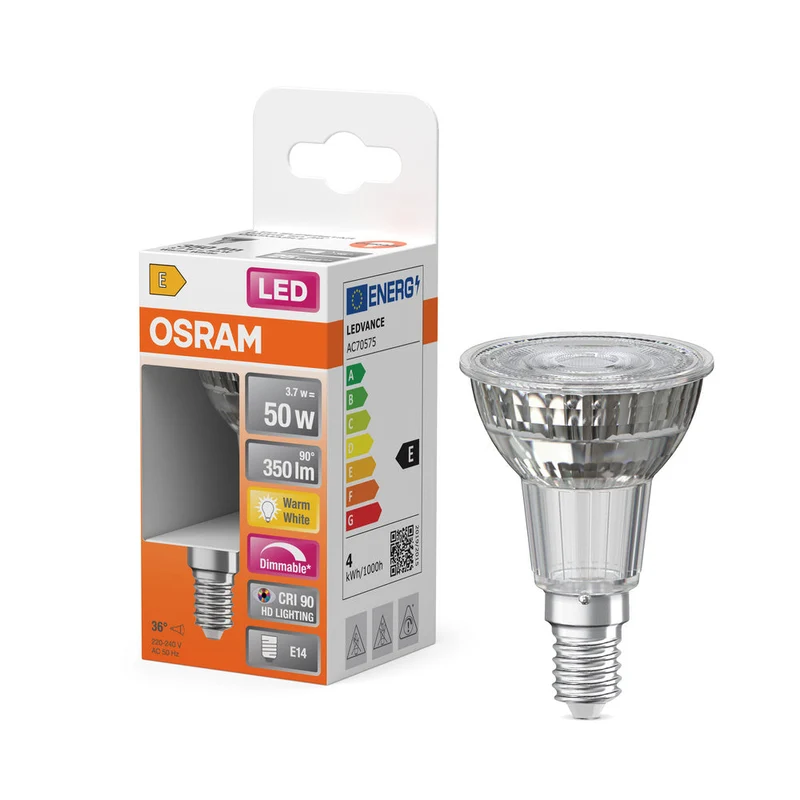 OSRAM Lampada LED LED SUPERSTAR PAR16 3.7W 927 E14, 350 lm, 2700 K, Bianco caldo