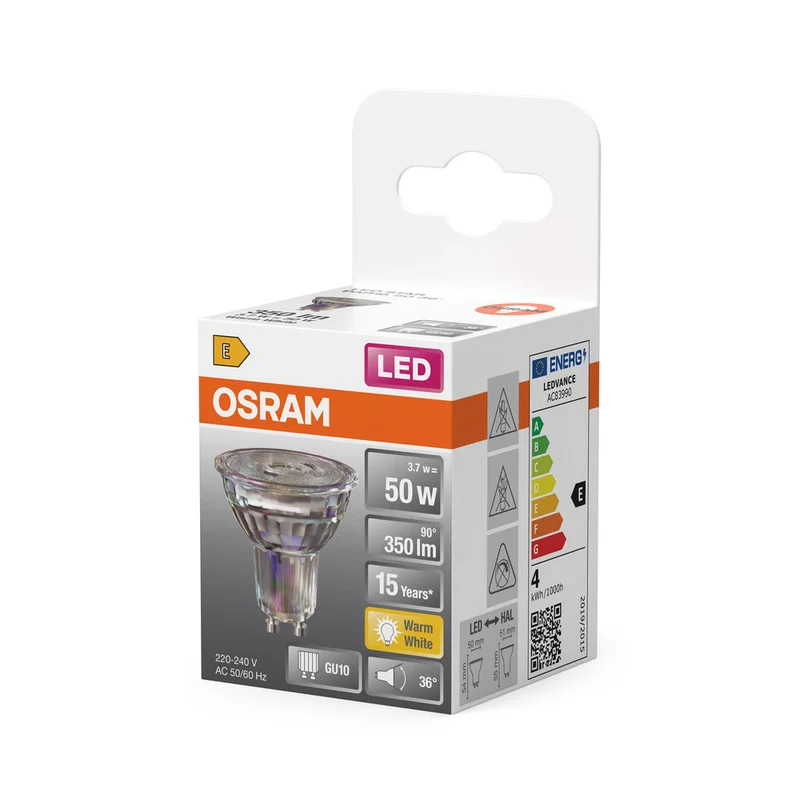 OSRAM LED STAR PAR16 LED Faretto (ex 50W) 4,3W / 2700K Bianco caldo GU10