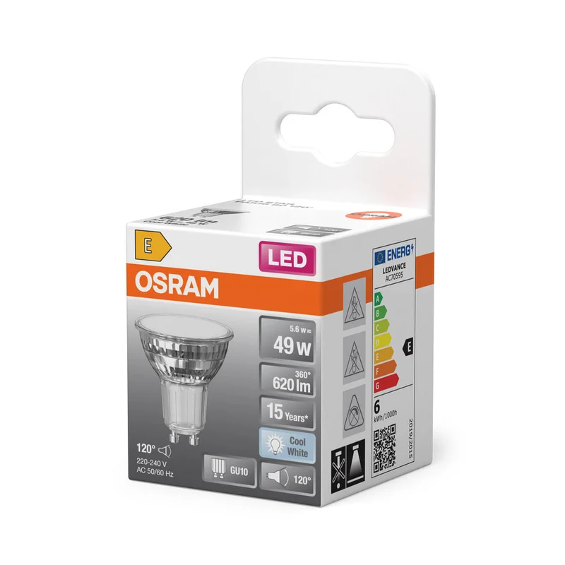 OSRAM LED Riflettore Lampada LED STAR PAR16 6.9W 840 GU10 620lm, 620 lm, 4000 K, Bianco freddo