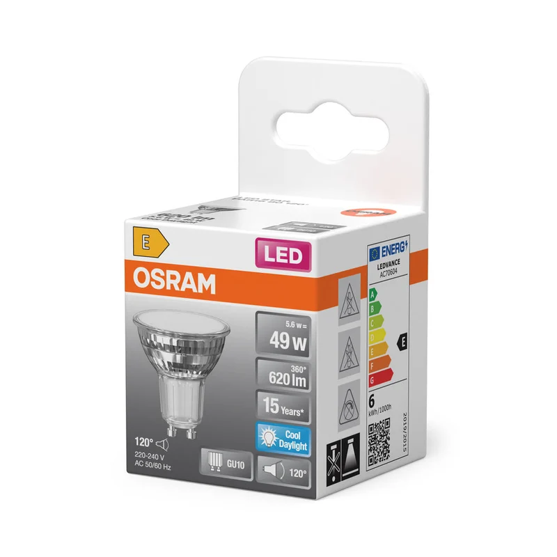 OSRAM LED Star Lampada Riflettore, 6.9W, 620lm, GU10, Luce diurna fredda