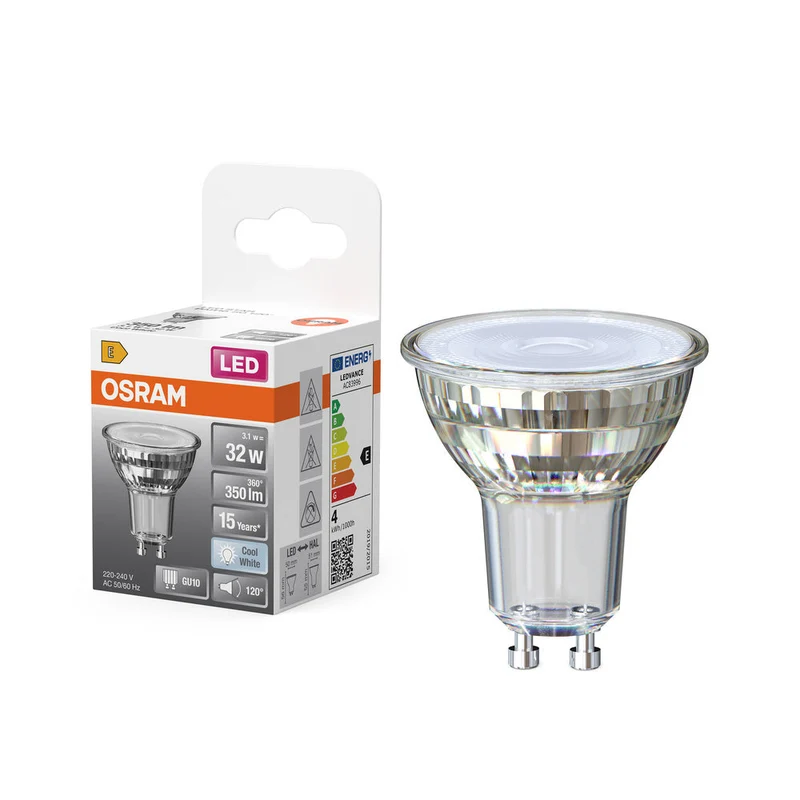 OSRAM LED Riflettore Lampada LED STAR PAR16 4.3W 840 GU10, 350 lm, 4000 K, Bianco freddo