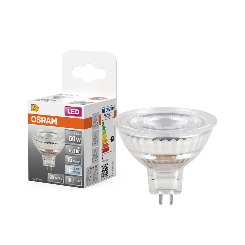 OSRAM LED STAR MR16 12V Faretto LED (ex 50W) 6,5W / 4000K Bianco freddo GU5.3