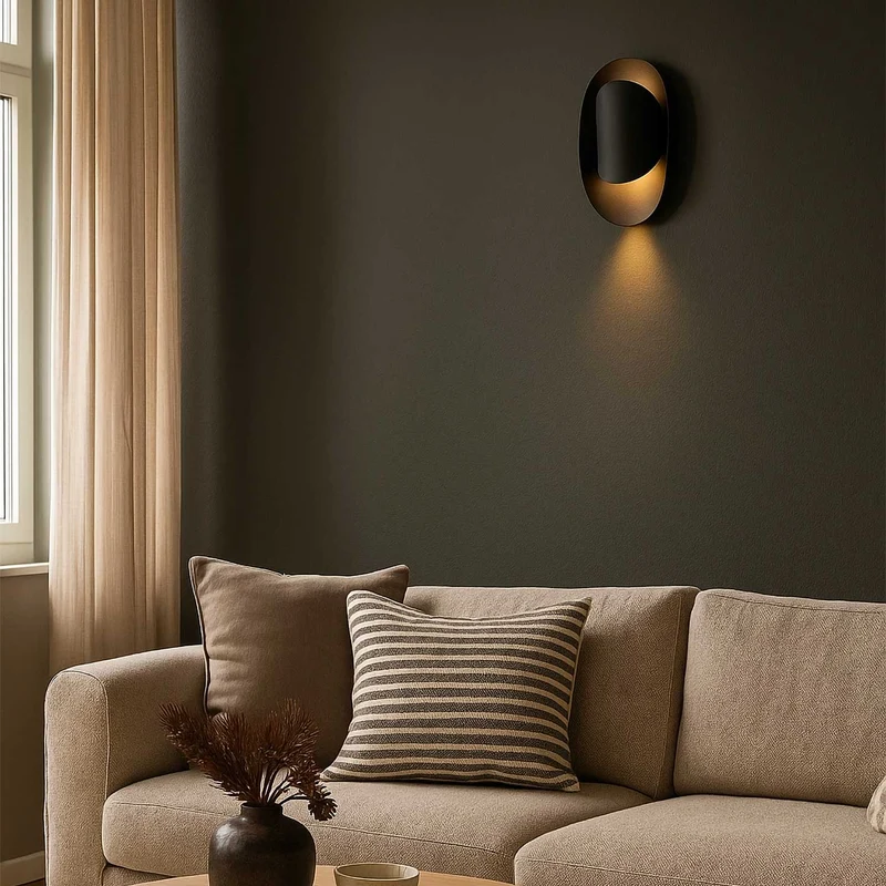 Clava - Applique murale minimaliste en aluminium noir ou blanc
