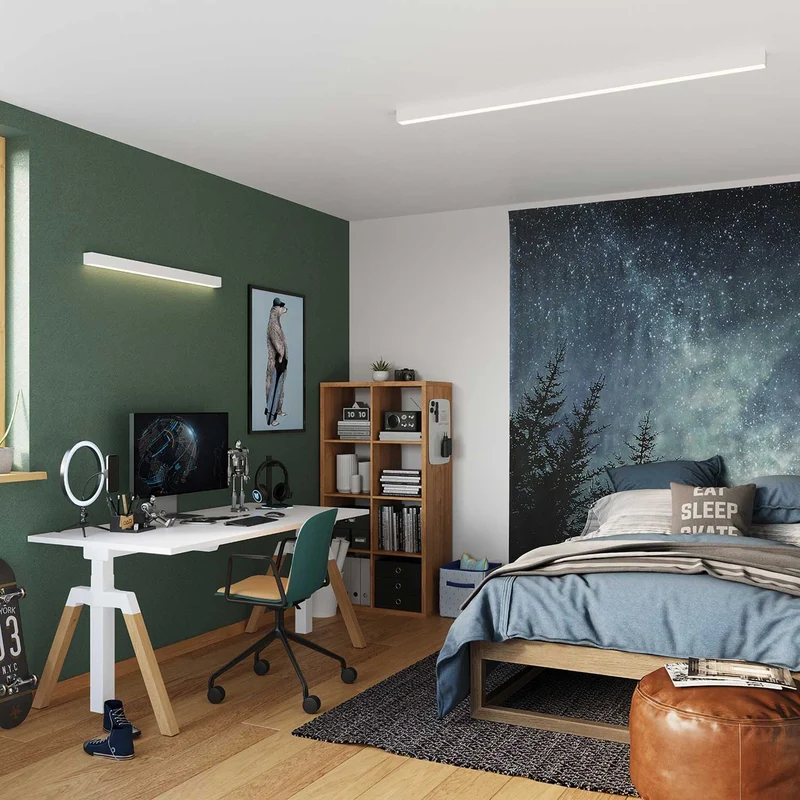 Yed - Applique murale LED minimaliste en aluminium, 67 à 200 cm