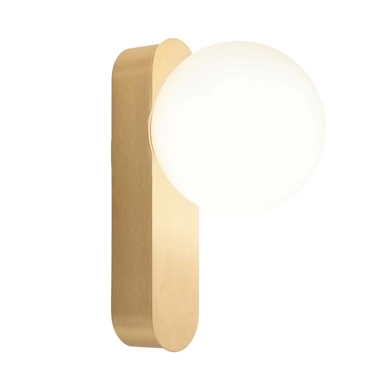Perlina - Applique murale LED en acier et verre opalin, style contemporain