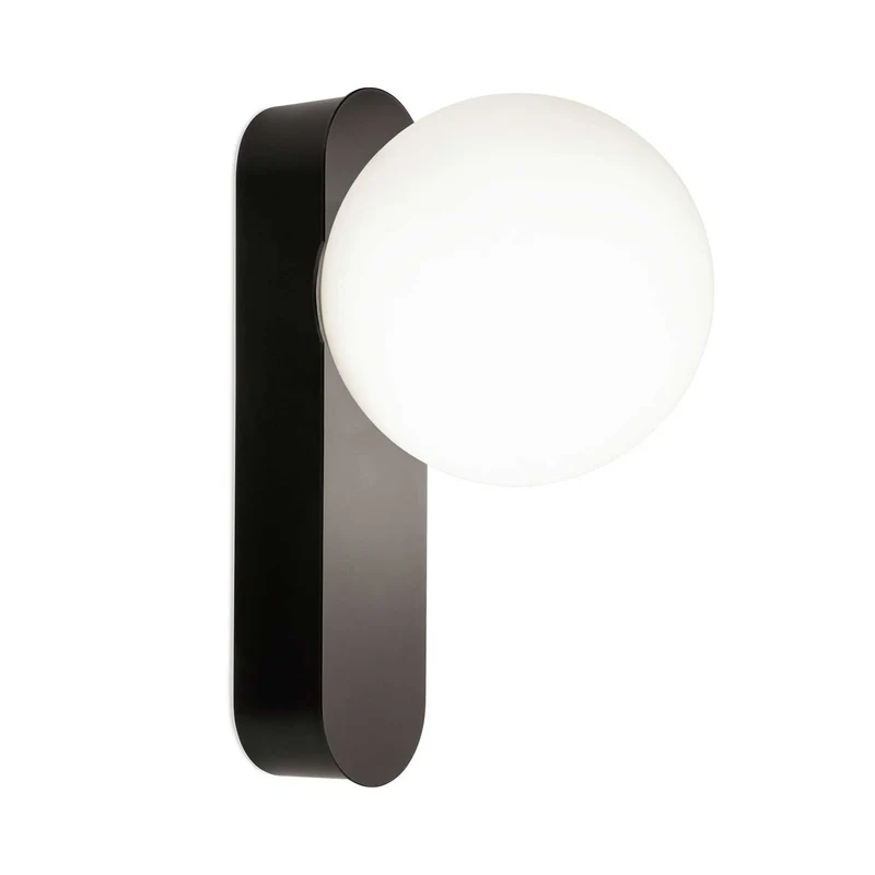 Perlina - Applique murale LED en acier et verre opalin, style contemporain