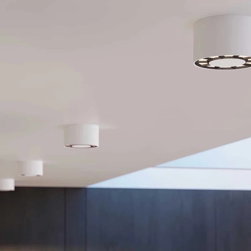 Pikok - Spot LED minimaliste en aluminium blanc, 4000 K