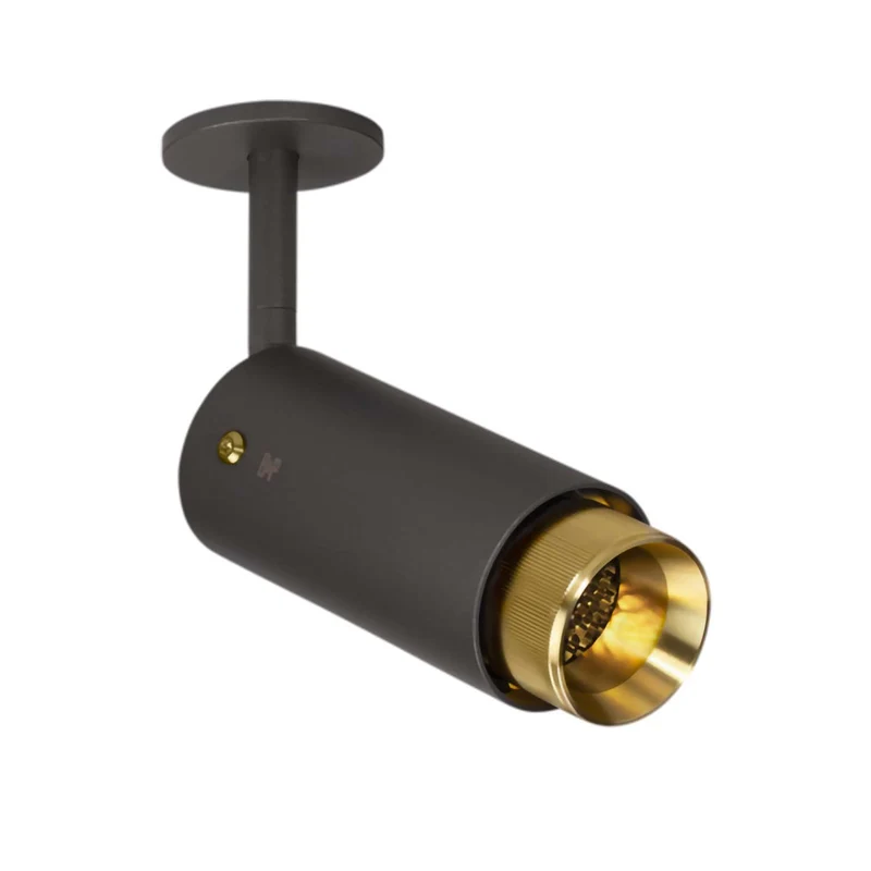 Exhaust Linear - Spot orientable en acier strié, hauteur 25 cm