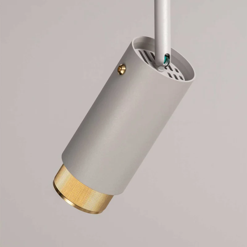 Exhaust Linear - Spot orientable en acier strié, hauteur 25 cm