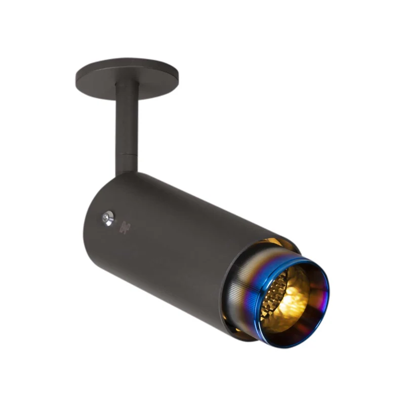 Exhaust Linear - Spot orientable en acier strié, hauteur 25 cm