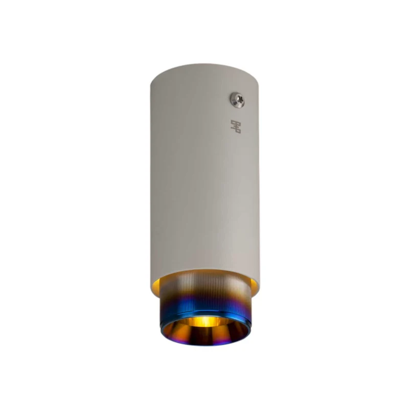 Exhaust Surface Linear - Spot en saillie en acier strié, hauteur 14,5 cm