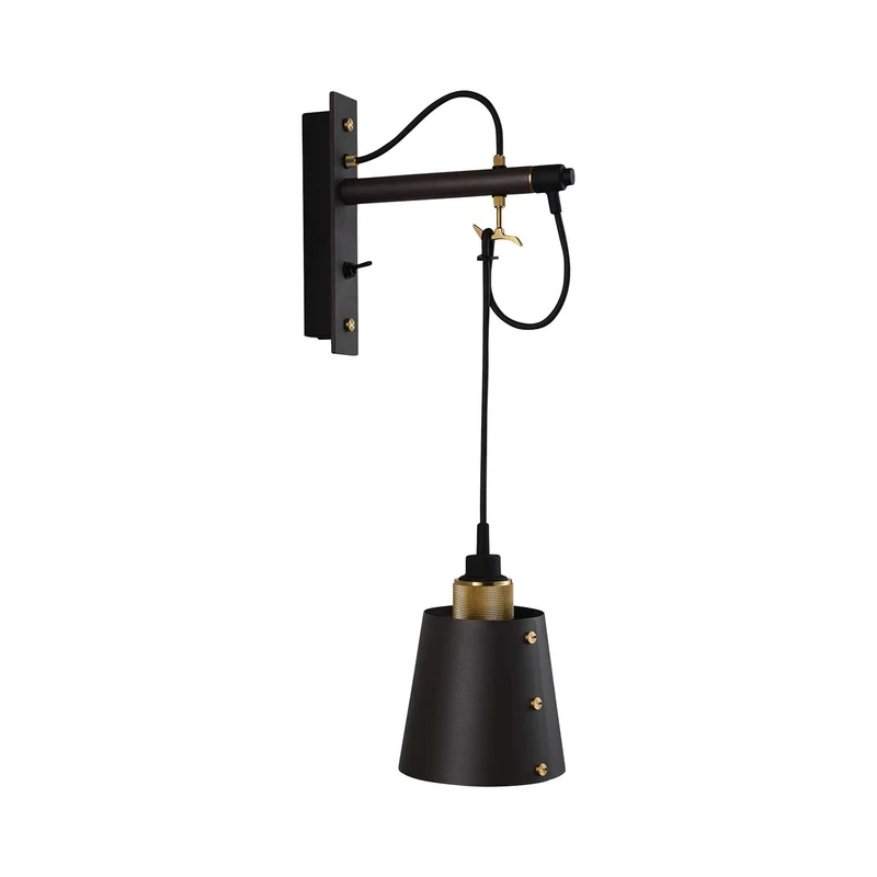 Hooked Wall - Applique murale en acier avec abat-jour, Ø 14 ou 21 cm
