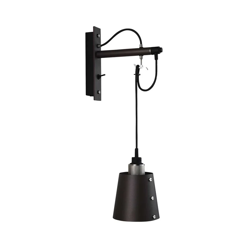Hooked Wall - Applique murale en acier avec abat-jour, Ø 14 ou 21 cm