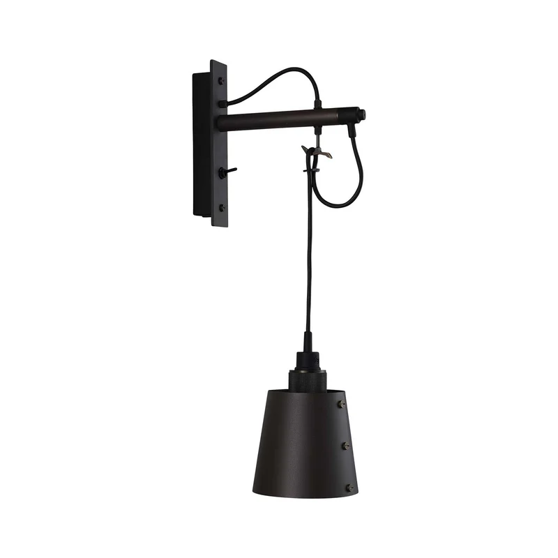 Hooked Wall - Applique murale en acier avec abat-jour, Ø 14 ou 21 cm