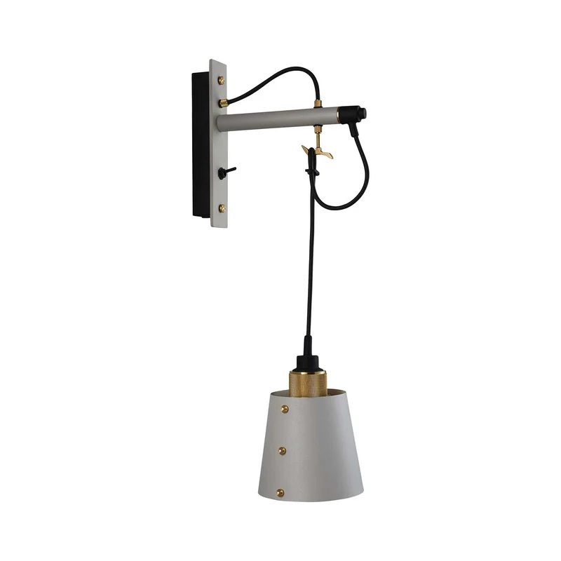 Hooked Wall - Applique murale en acier avec abat-jour, Ø 14 ou 21 cm