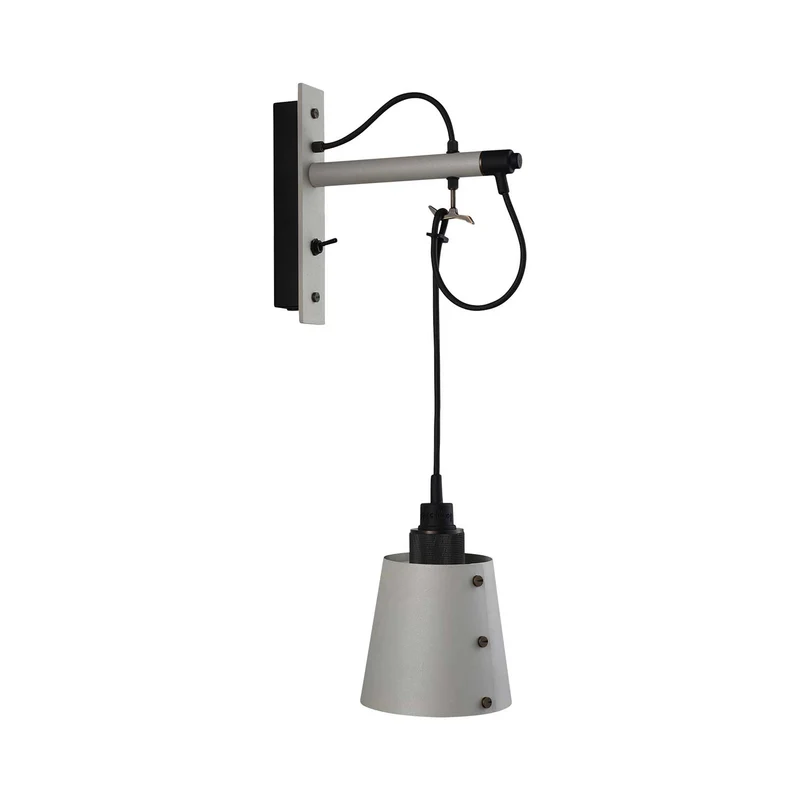 Hooked Wall - Applique murale en acier avec abat-jour, Ø 14 ou 21 cm