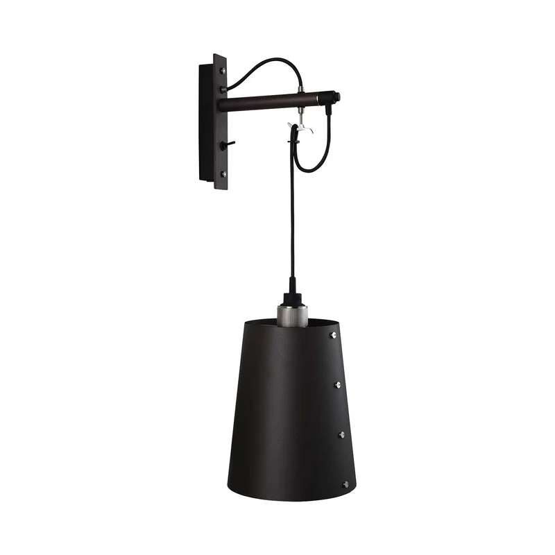 Hooked Wall - Applique murale en acier avec abat-jour, Ø 14 ou 21 cm