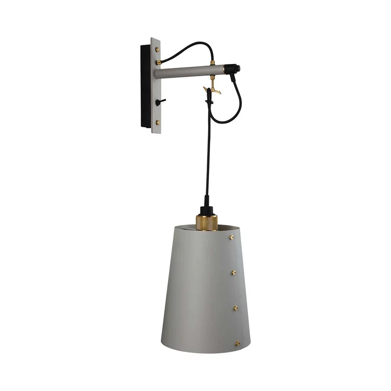 Hooked Wall - Applique murale en acier avec abat-jour, Ø 14 ou 21 cm