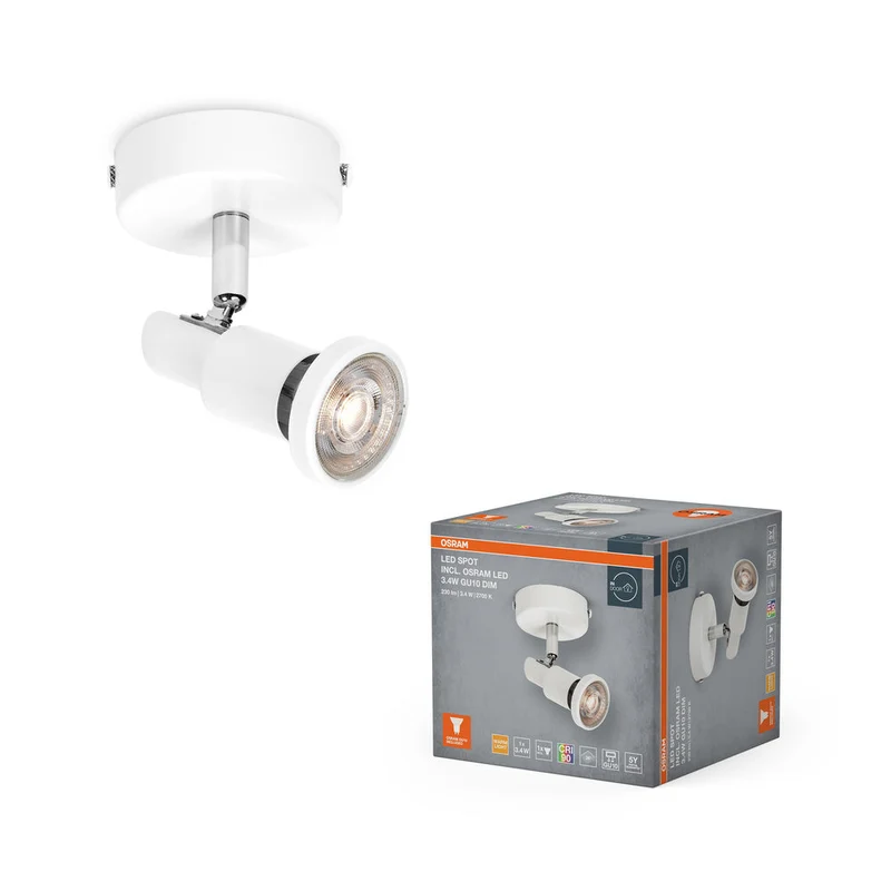 OSRAM LED SPOT GU10 Lampada da soffitto 1 x 3,4W, 230lm, bianco