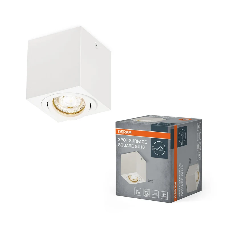 OSRAM Spot Surface Square Spot da soffitto 80x80mm, bianco, GU10