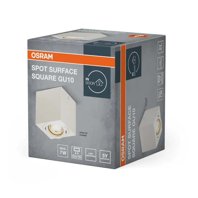OSRAM Spot Surface Square Spot da soffitto 80x80mm, bianco, GU10